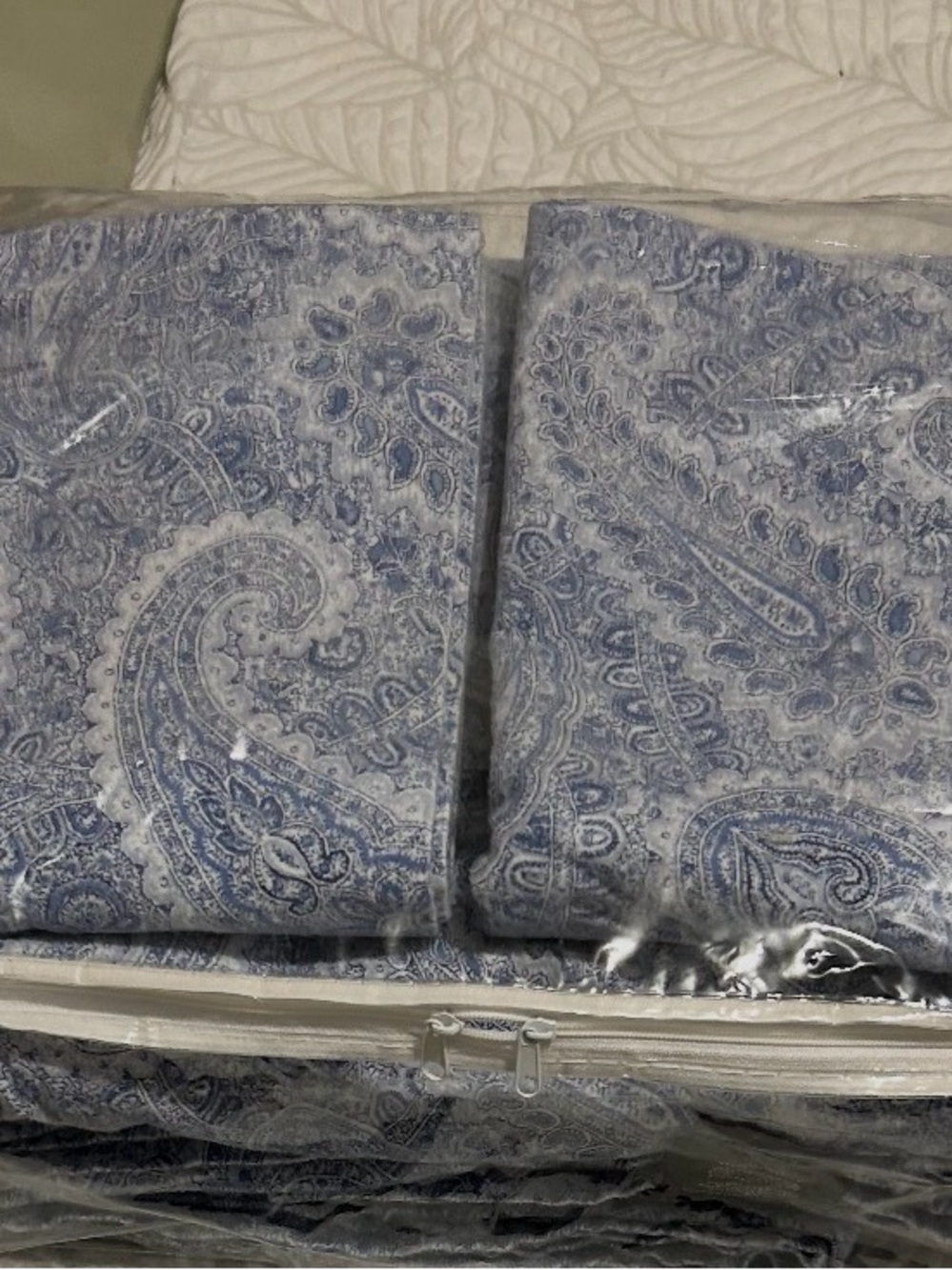 Ralph Lauren Blue Paisley Cotton Bedding Set